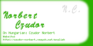 norbert czudor business card